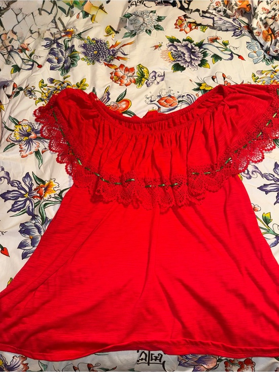Terra Sky Tops - Women's Red Blouse